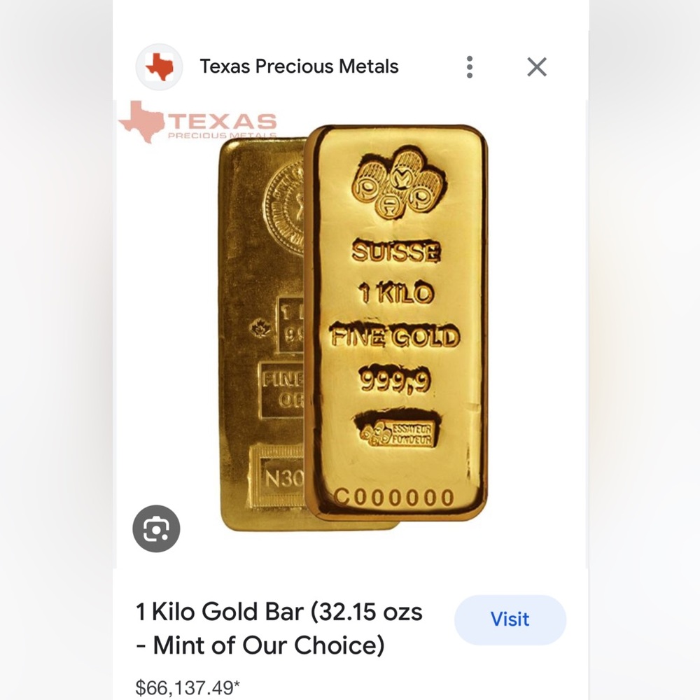 Gold kilo credit suisse bar